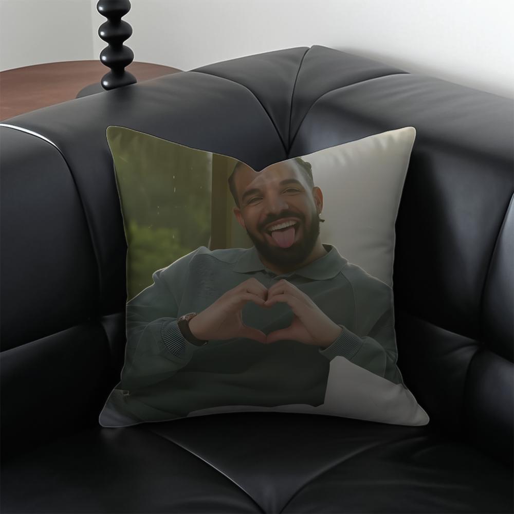 funny ddrake meme Cushion Cover Pillow Case Antidustmite Invisible zipper silky plush cushion