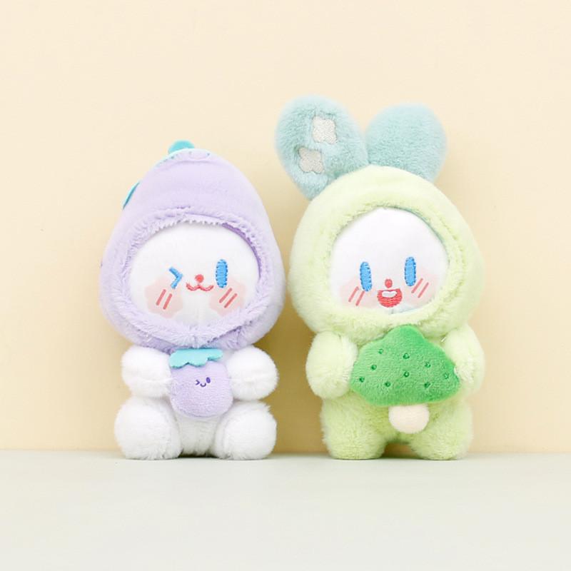 Креативный брелок-плюшевый кролик-помидор, мягкая набивная игрушка, очаровательный аксессуар для сумки