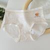 Женское нижнее белье с алфавитным принтом, милые девчачьи трусики с медвежонком, удобные антибактериальные дышащие полные трусы