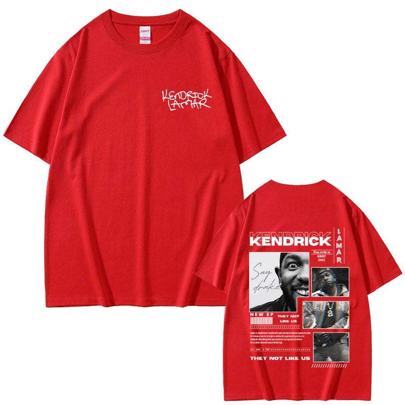 Rapper Kendrick Lamar They Not Like Us 2025 Merch Tshirt Male Vintage Casual T Shirts Unisex Women Fashion Hip Hop Cool Streetwear