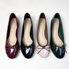 Fashion Cozy Soft Patent Leather Ballet Flats Women Cute Butterfly-Knot Decoration Flat Loafers Elegant Mary Jane Dance Shoes for Women