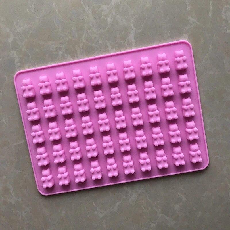 Original Deals Silicone Mold for 50 Haribo Bear Gummy Candy, 18.7 x 13.7 x 1 cm, Pink, Baking DIY