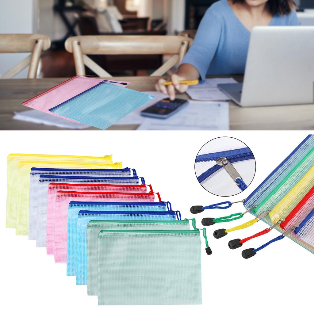 10 шт. Сетчатая сумка для документов формата А5, защитный карман, классифицированные офисные принадлежности