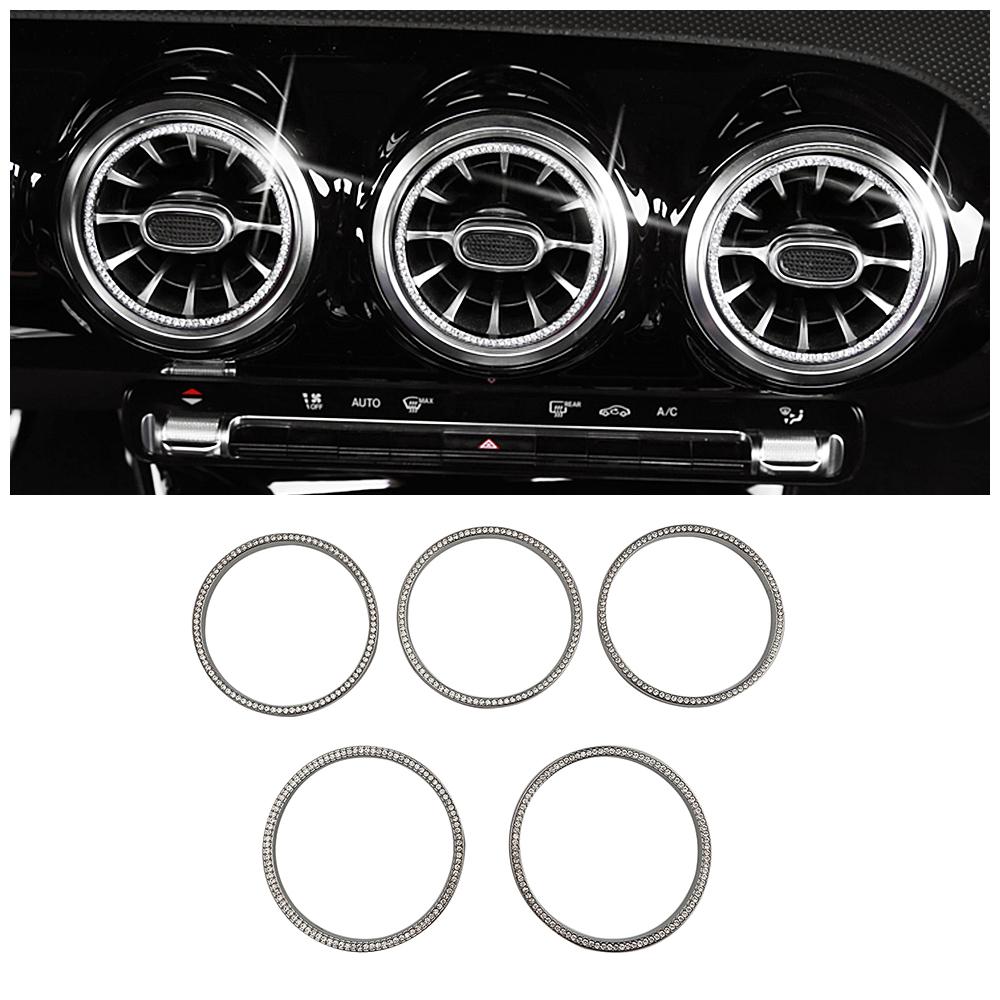 Для Mercedes Benz CLA Class CLA180 CLA200 CLA220 2020 2024 Центральный блок управления кондиционером воздуха AC Vent Outlet Crystal Trim Ring