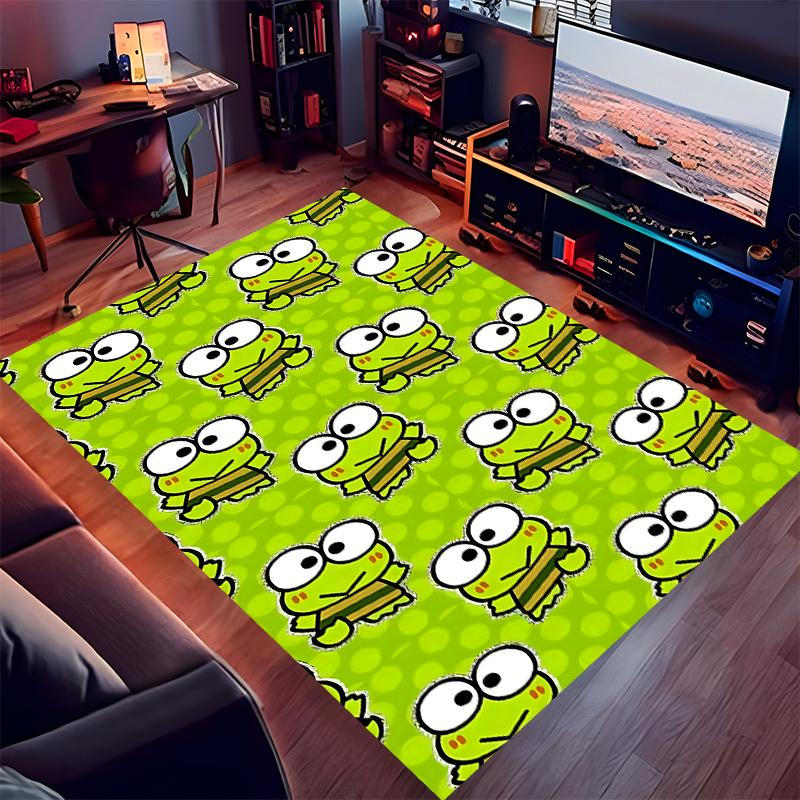 1pc Sanrio3 Print Area Rug - Soft, Washable Non-Slip Indoor Mat for Office Chairs, Living Room, Home Office Decorative Rug