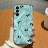 Для Samsung Galaxy A17 A16 A15 A14 A13 A07 A06 A04 A01 Чехлы для телефонов Синий Фарфоровый Кот Матовый Силикон Защита от падения Легкий Корпус Для Samsung Бамперы