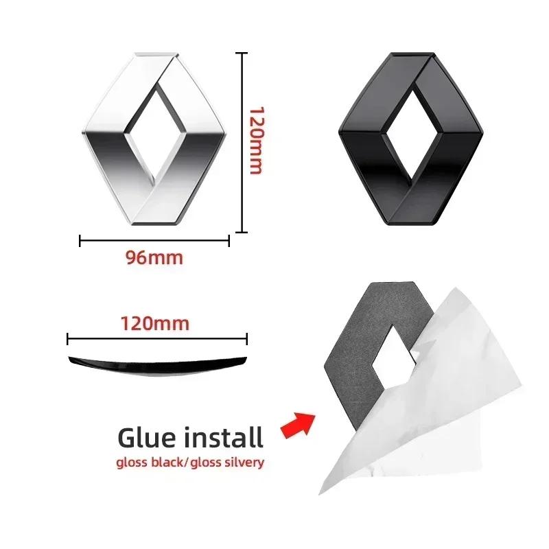 For Renault 2026 New Hub Caps ABS Car Modification Logo Sticker Car Hood Front Bonnet Grill Rear Trunk Decal For Renault Clio 4 