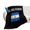 El Salvador Flag Blanket,Blue Sherpa Throw Blanket,Premium Office Sofa Flannel Blankets,Noon Break Blankets Durable Lap Blanket