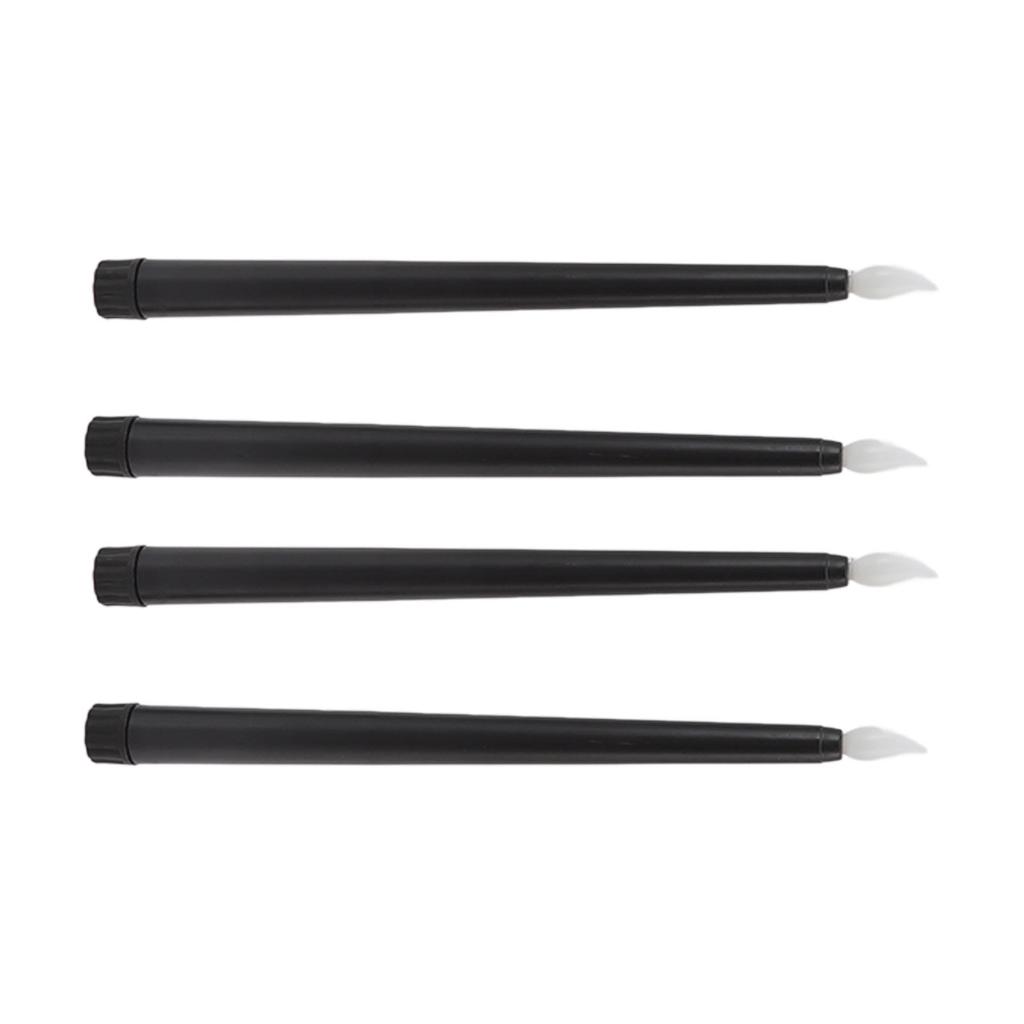 4 шт. светодиодных свечей без дыма, без пламени, безопасные, экологически чистые, теплый свет, электрическая светодиодная конусная свеча