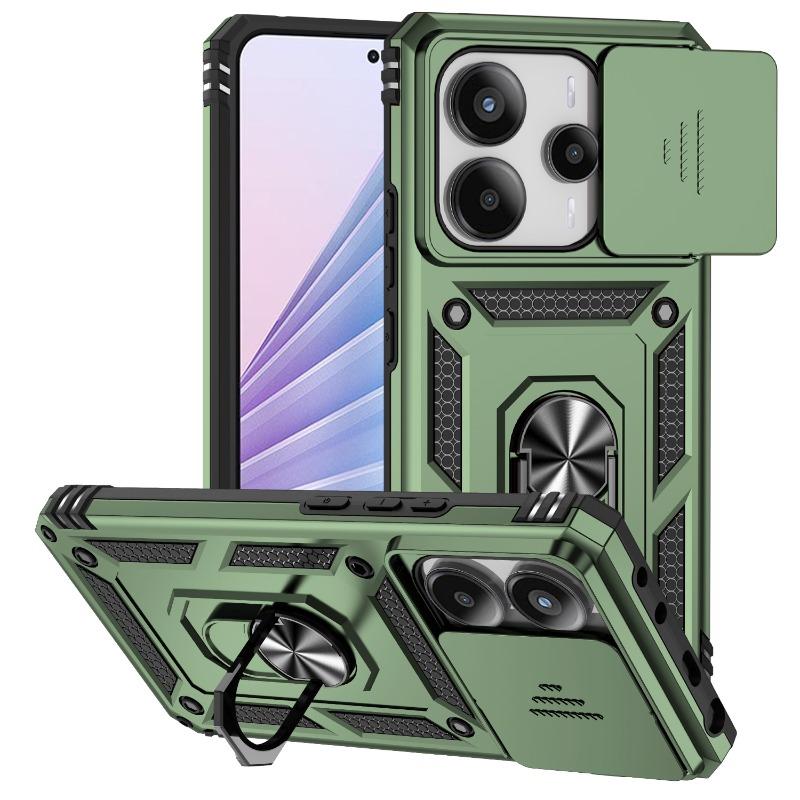 Подходит для чехла телефона Xiaomi Redmi Note 10 11 13 14 Pro с автомобильным магнитным кольцом-держателем, сдвижной защитой объектива камеры, противоударный чехол