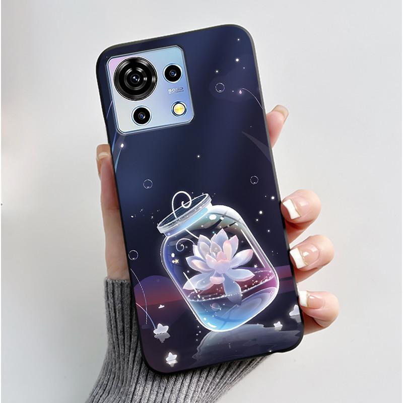 Для ZTE Blade V50 Vita Чехол Роскошный Милый Кролик с Сердечками Смешной Черный Мягкий Силиконовый Чехол для Телефона Для ZTE BladeV50 Vita V50Vita Обложка