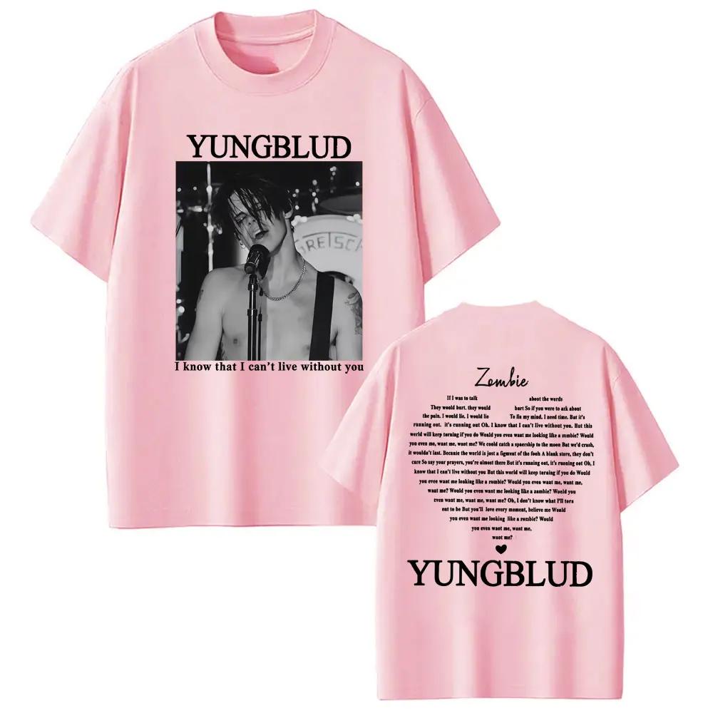 Yungblud Зомби Рок-группа Графическая футболка Мужская Хип-хоп Ретро Фанат Музыки Одежда Футболки Мужская Повседневная Свободная Футболка с коротким рукавом