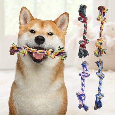 Игрушка для собак Pet Molar устойчивый к укусам узел из хлопковой веревки для маленьких собак щенков, облегчающий заложенность зубов, чистка зубов, жевательные игрушки для домашних животных