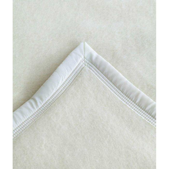 Couverture 100% Pure Laine Vierge Double face "Volta" 500 gr/m² Toison d'Or - Volta Naturel Blanchi - 180 x 240 cm