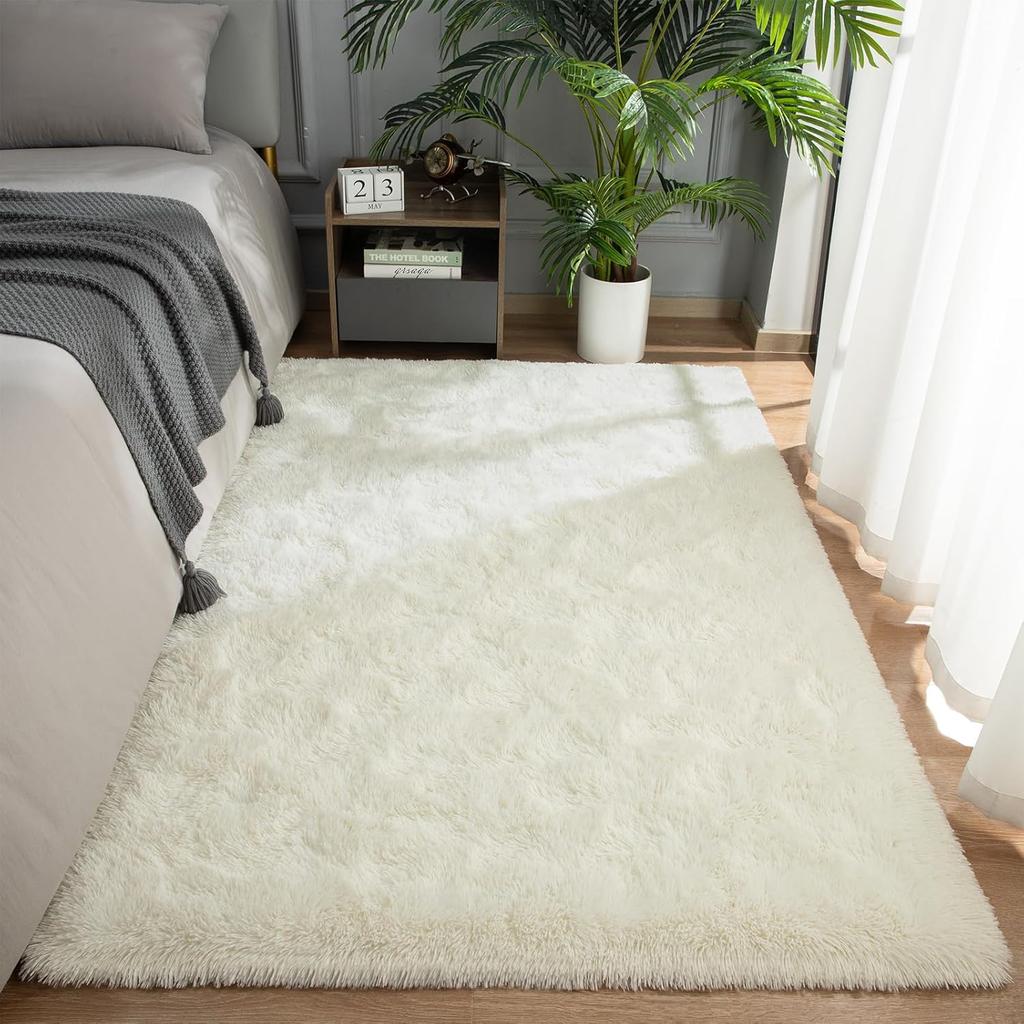 Thick Fluffy Carpets For Living Room Decor Bedside Rug Warm Plush Floor Mats Children's Room Play Mats Silkly Furry Carpet Grey