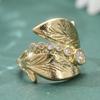 Dazzling Inlaid White CZ Women's Ring Trendy Gold Color Geometry Daily Wear Party Jewelry Anniversary Gift