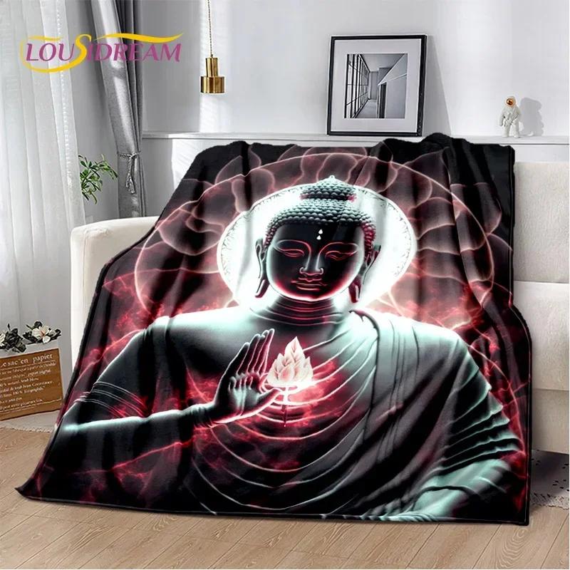 HD Buddha Buddhism Faith Meditating Religio Sakyamuni Bodhisattva Pray Blanket Soft Throw Blanket for Home Bedroom Beds Sofa Kid