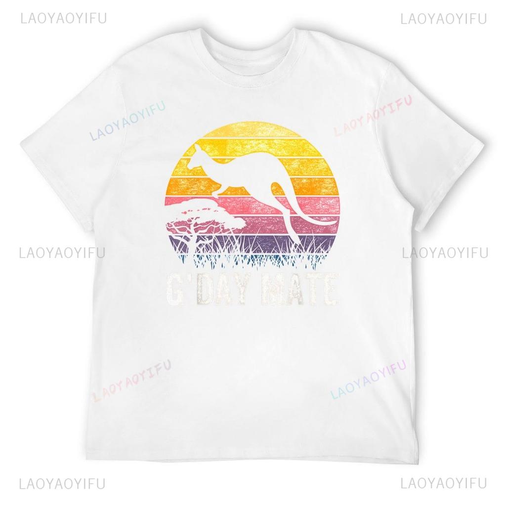 Australia GDay Mate Shirt Funny Kangaroo Australian Symbol Ventilate TShirt Short Sleeve Sublime Anime Figures Mens T Shirts