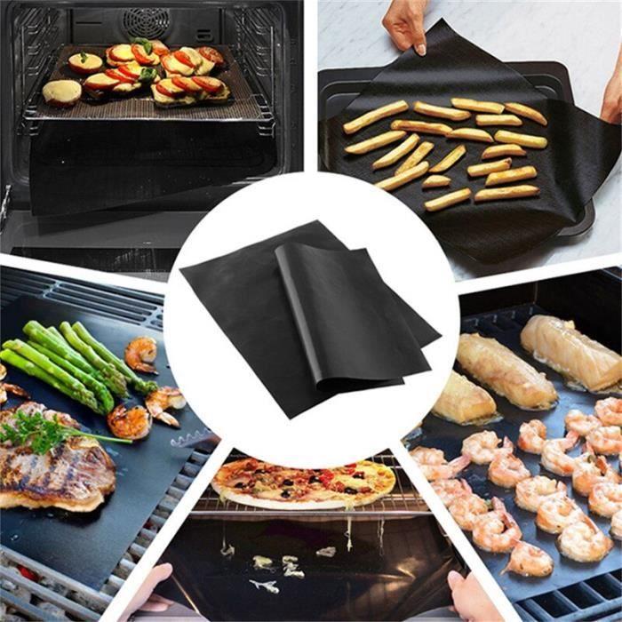 Tapis de cuisson,Grill Mat antiadhésifs BBQ Grill et de cuisson Tapis Set réutilisables 1-2-3-5 pcs Barbecue Mat - Type 3pcs