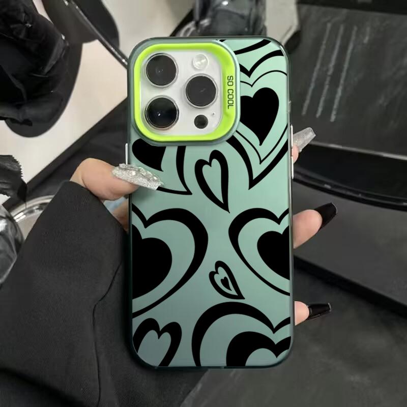 Чехол для телефона iPhone 16 15 14 Pro Max 11 12 13 X XR XS 7 8 Plus SE Fashion Latte Coffee Love Heart противоударный бампер IMD Cover