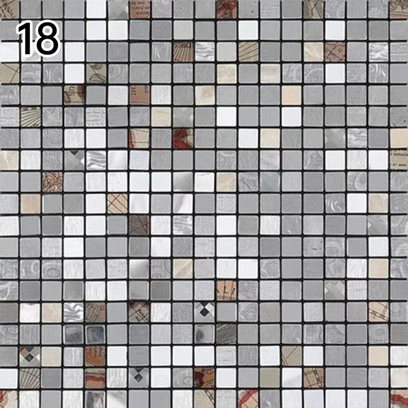 30X30 см Самоклеящаяся Мозаичная Наклейка на Стену Водонепроницаемые Обои для Кухни и Ванной Комнаты Наклейки на Стену Маленькая Решетка Кристальная Наклейка Плитка