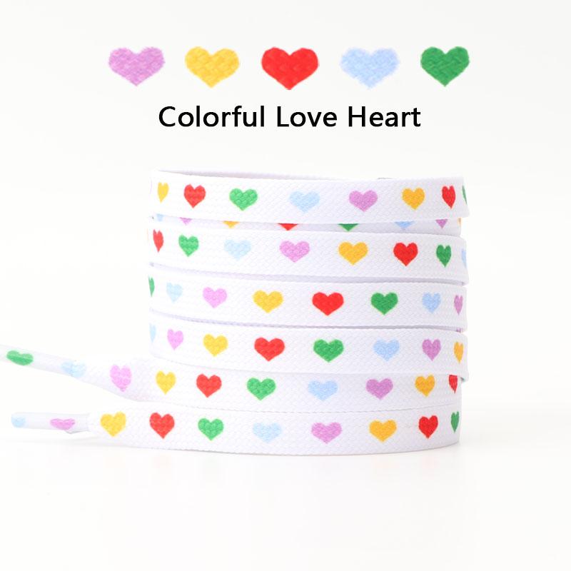 Плоские шнурки для кроссовок Шнурки для обуви с сердечками и любовью Цветы Маленькие ромашки Сакура Шнурки для обуви Высокие холщовые шнурки для обуви