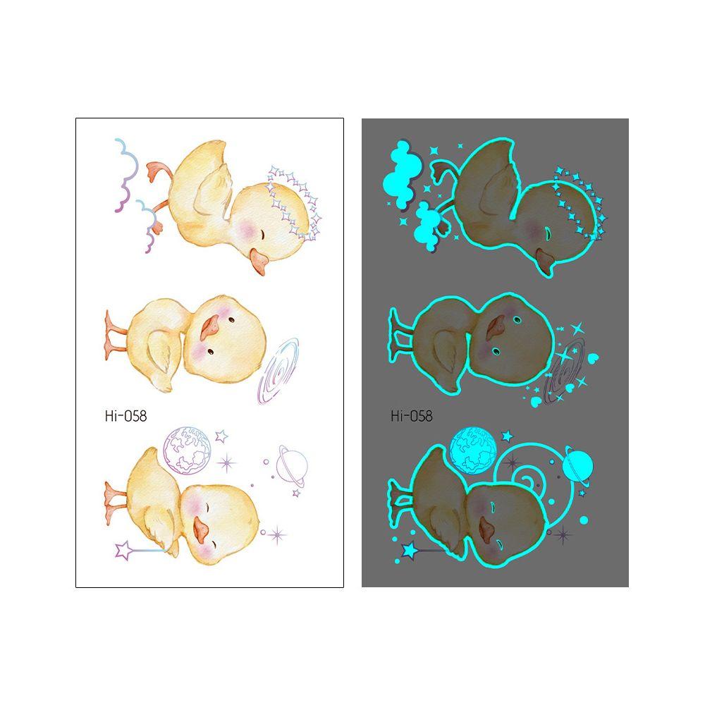 Star Feather Men Women Tattoo Sticker Blue Luminous Fake Tattoo Temporary Tattoos Body Art