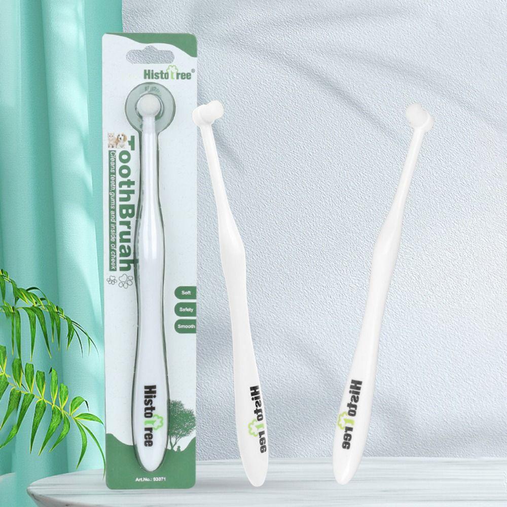 Пластик/ПБТ Мягкая зубная щетка для кошек Мягкая зубная щетка для чистки полости рта домашних животных Удаляет неприятный запах изо рта и зубной камень