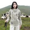 Унисекс Флисовый кардиган с капюшоном на осень/зиму с бархатной подкладкой