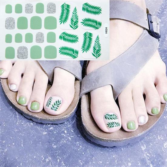 Heart Moon Smile Waterproof Toe Nail Sticker Full Cover Decal Adhesive Wrap