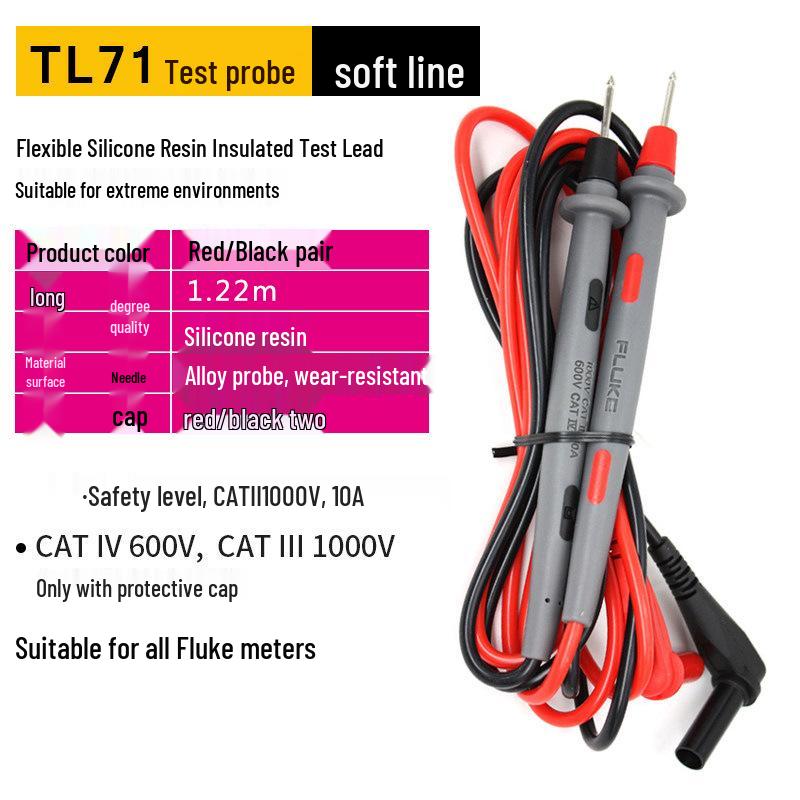 Fluke TL30 TL175 Multimeter Probe, High-End Pure Copper, TL75 Extra Sharp Test Lead Accessories