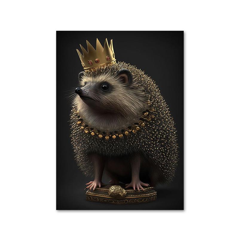 Черное золото животные король горилла лев постеры принты кролик слон холст картины настенное искусство картина для гостиной домашний декор