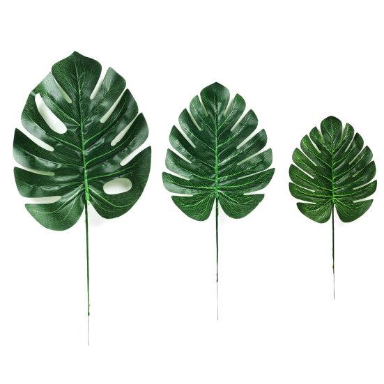 2Pcs Artificial Tropical Monstera Leaves Wedding Party Home Table Decoration