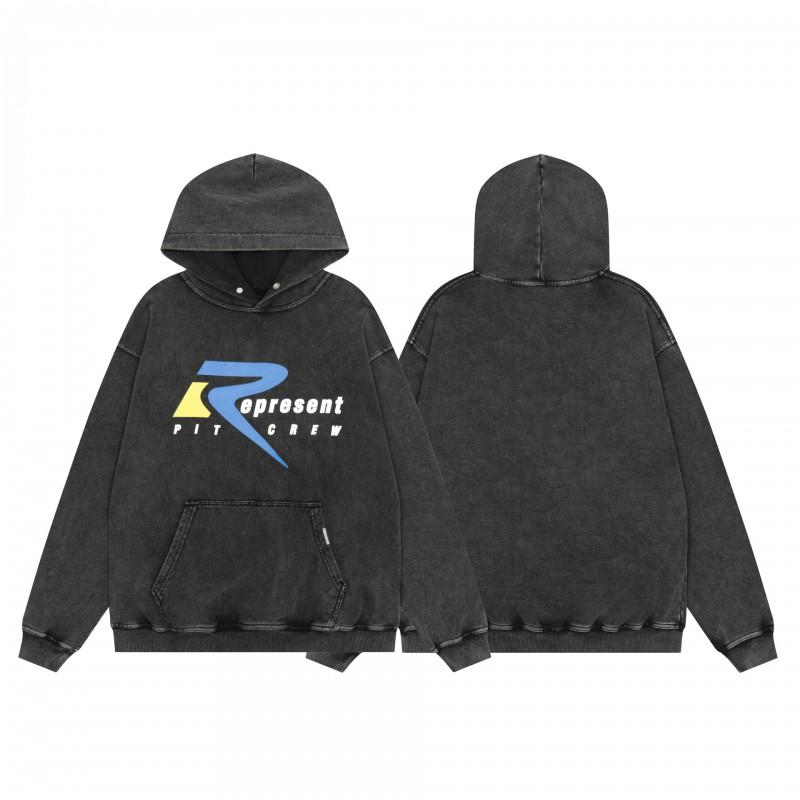 Unisex Oversized Hooded Sweatshirt With Tropical Palm Print Streetwear Cotton Fleece Pullover Winter