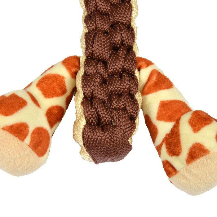 Jouet - Girafe - 34 cm - Corde sonore - Résistant et lavable