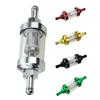 Gasoline Filter Detachable Rust-proof Aluminum Transparent Inline Gas Fuel Filter for Motorcycle