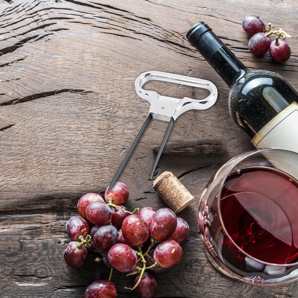 Two-Prong Cork Puller with Cover Wine Opener Cork Bottle Opener Stainless Steel Corkscrew for Vintage Wine Bottle Opening