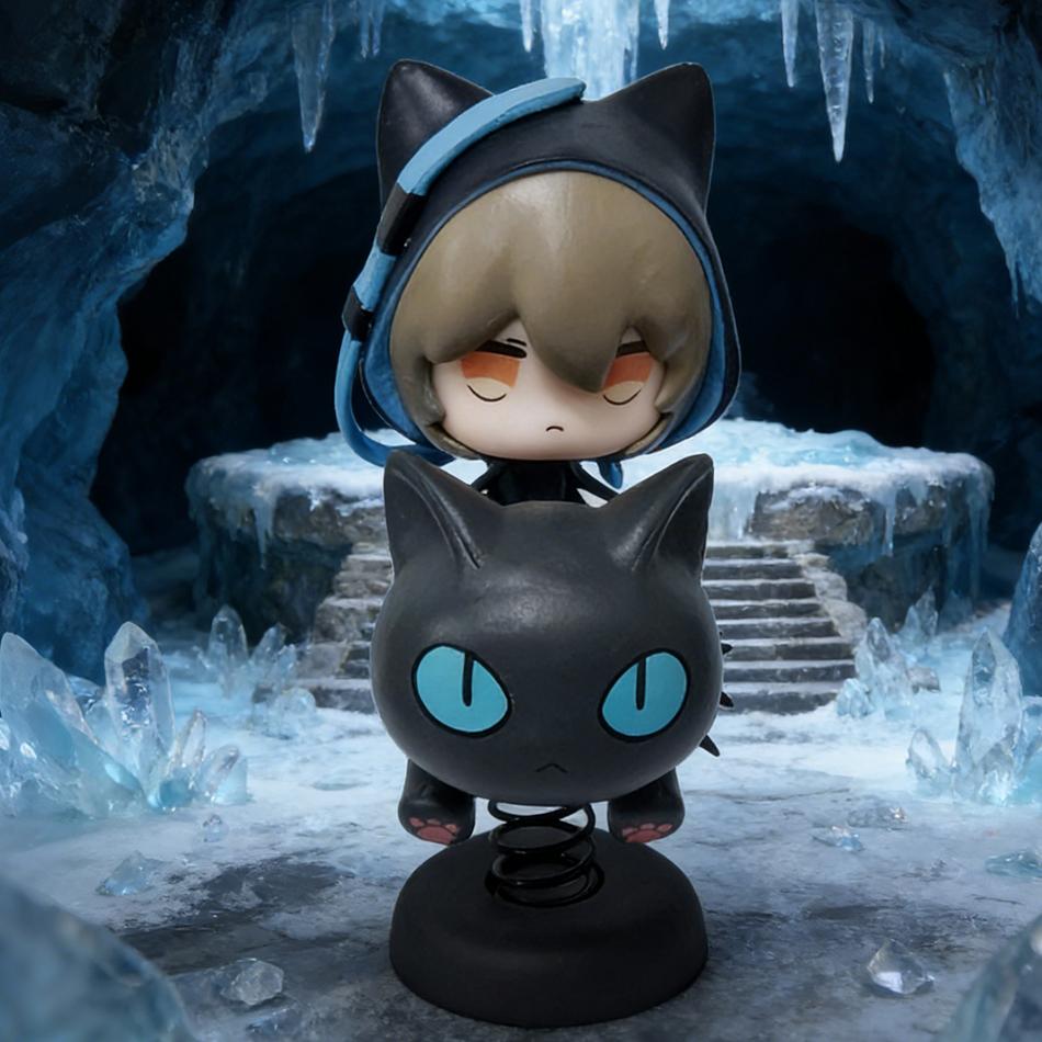 Подарок APEX-TOYS Arknights Счастливый Шейк Фантом Q-версия Качающаяся Музыкальная Аниме Фигурка ПВХ Модель Коллекционная для Мальчиков