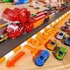 Складная трасса Динозавр Складной грузовик Игрушка Трансформирующиеся металлические мини-машинки Игрушки гоночная трасса Динозавр Литые гоночные машинки