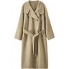 Women's Mid-Length 100% Wool Double-Sided Coat