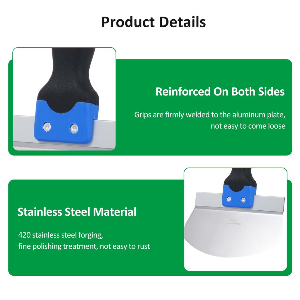 Ведро PENGGONG из нержавеющей стали, совок в форме дуги, лопата, шпатель, скребок, ручной инструмент для гипсокартона