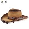 Men's & Women's Western Style Cowboy/Cowgirl Straw Hat
