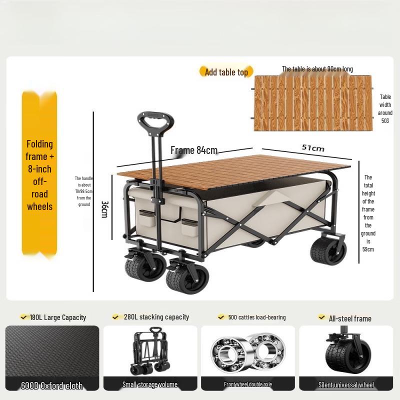 ZISIZ Outdoor Folding Camping Wagon
