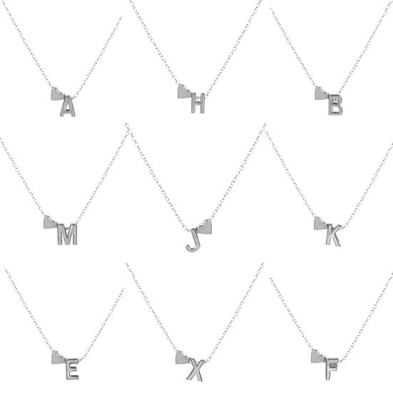 Пара ожерелье в форме буквы унисекс из нержавеющей стали для мужчин кулон