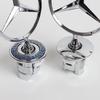 2025 Hot For Benz 1pcs 44mm 3D Metal Blue Chrome Star Bonnet Hood Logo Emblem Badge for Mercedes Benz W202 W203 W204 W208 W210 W