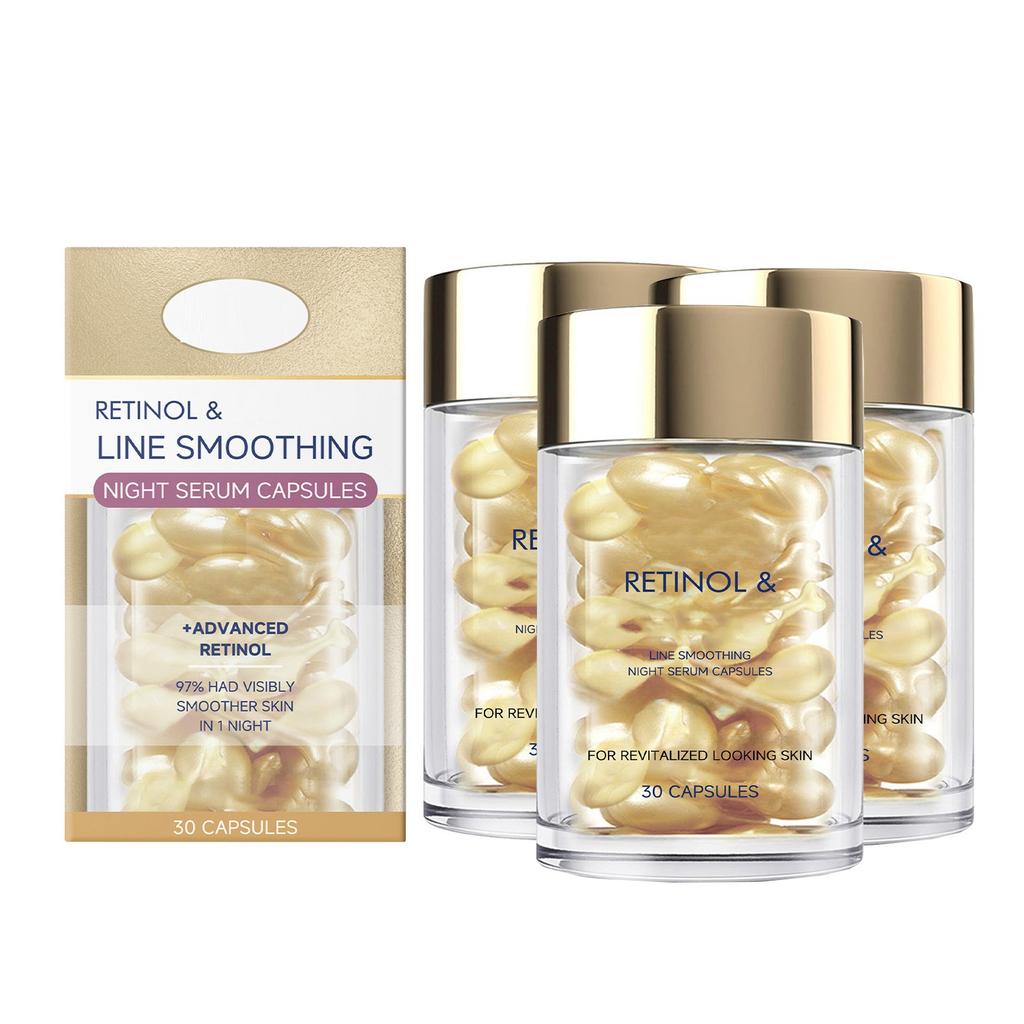 Капсулы для лица с ретинолом и пчелиным ядом мягко увлажняют кожу лица. Укрепляющая и улучшающая качество кожи увлажняющая капсула 1 мл