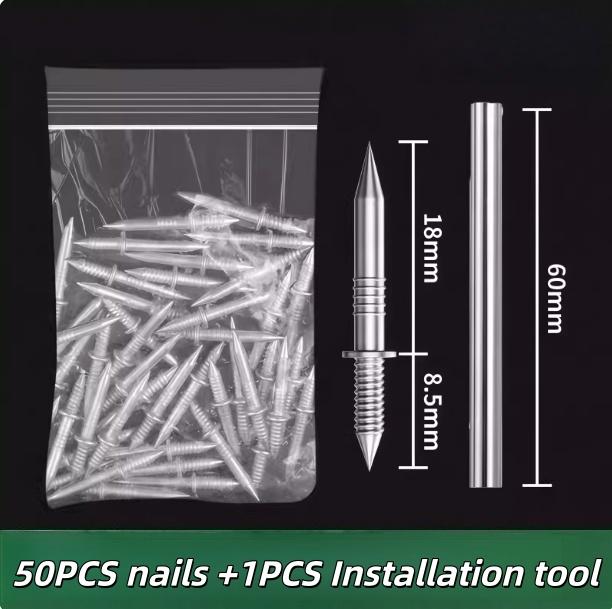 51-510pcs Double-Headed Wall Nails Thread Invisible Safety Screw for Skirting Boards Cement Metal Nails Wood No Trace Fixator