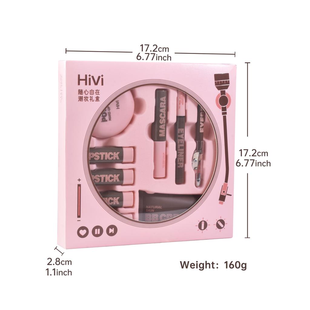 Набор для макияжа Подводка для глаз с полным покрытием Консилер Матовый оттенок для губ Водонепроницаемый 9 шт. Косметика