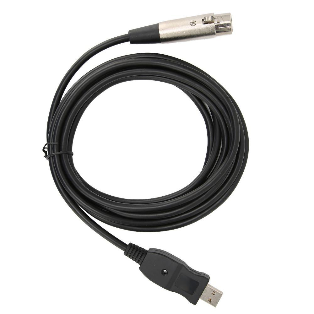 Plug and Play Microphone Converter Cable 9.8ft USB Mic Cable Musical Instrument Recording