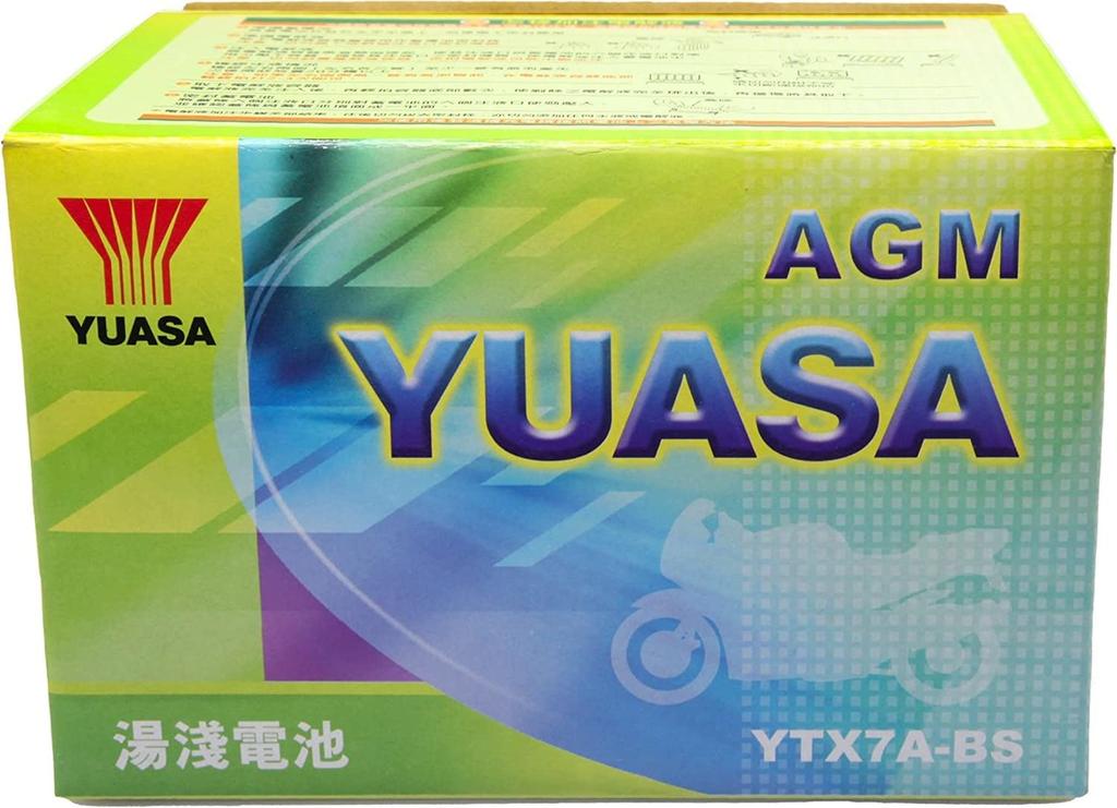 Аккумулятор для мотоцикла Taiwan Yuasa YTX7A-BS 6.0 Ач Емкость 10 часов 150x87x93 мм